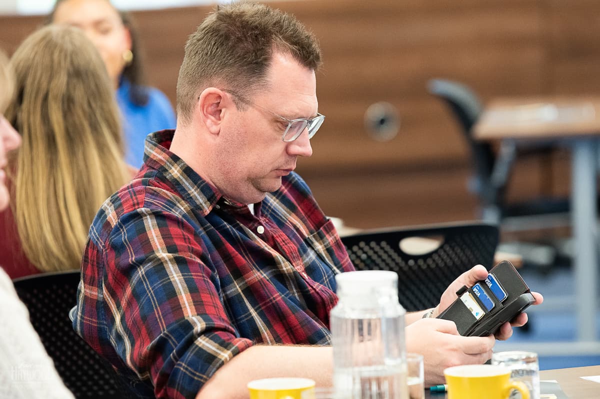 Workshop discussion during sales and negotiation training